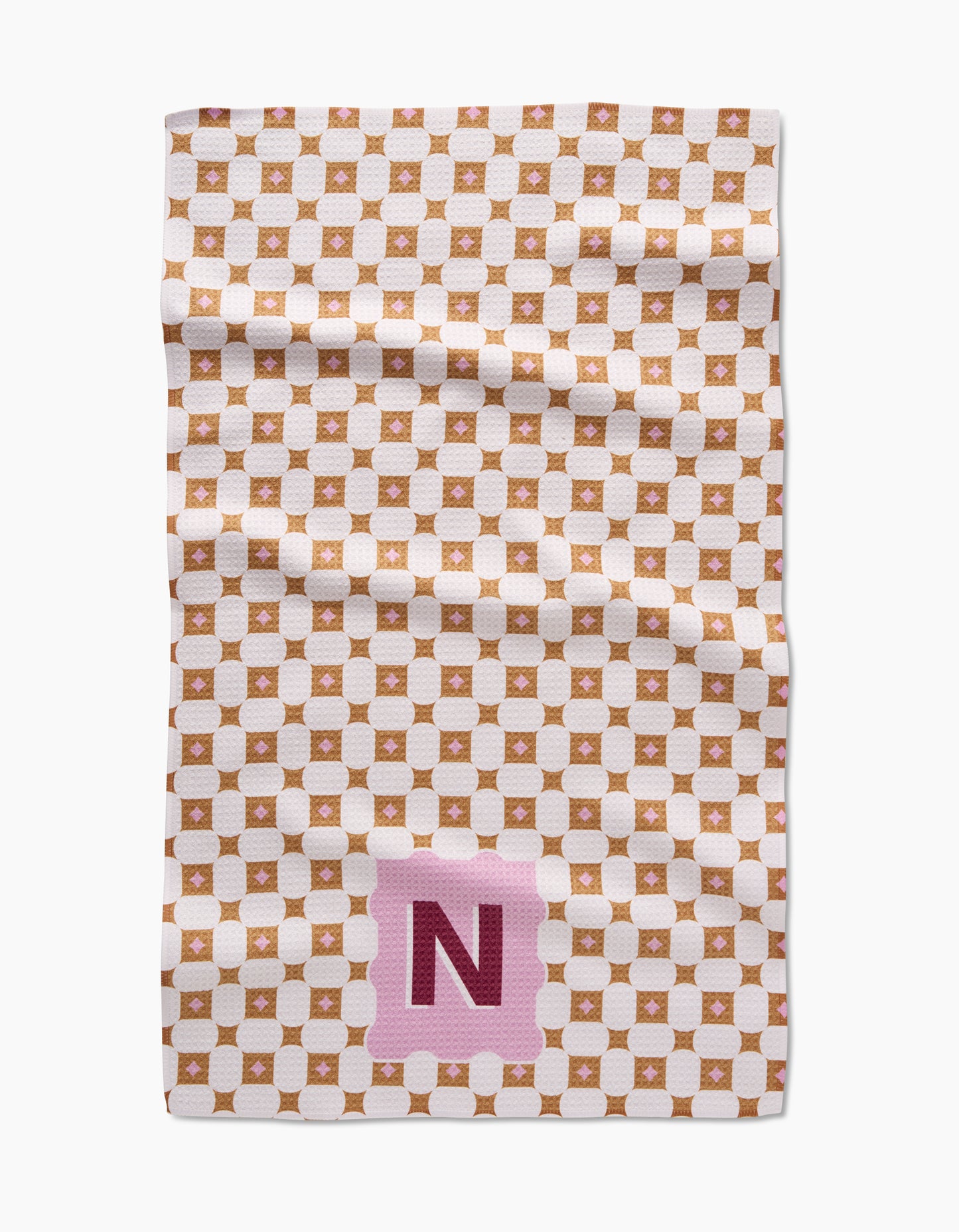 Geometry Monogram Tile Tea Towel