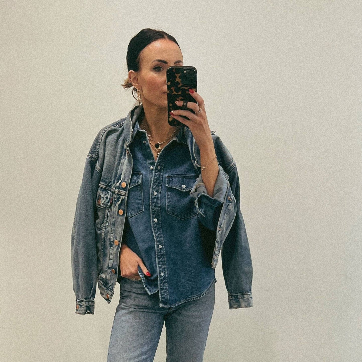 Nickel & Suede Goldie Hoops