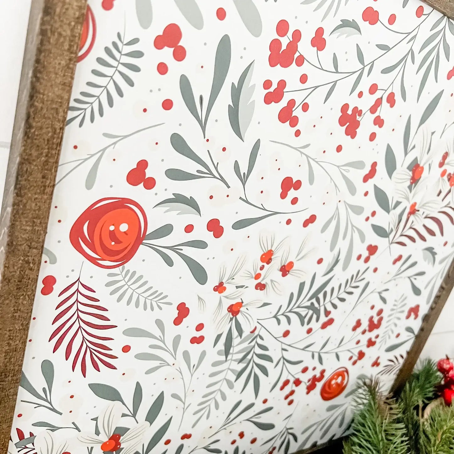 Christmas Winter Berry Layering Sign