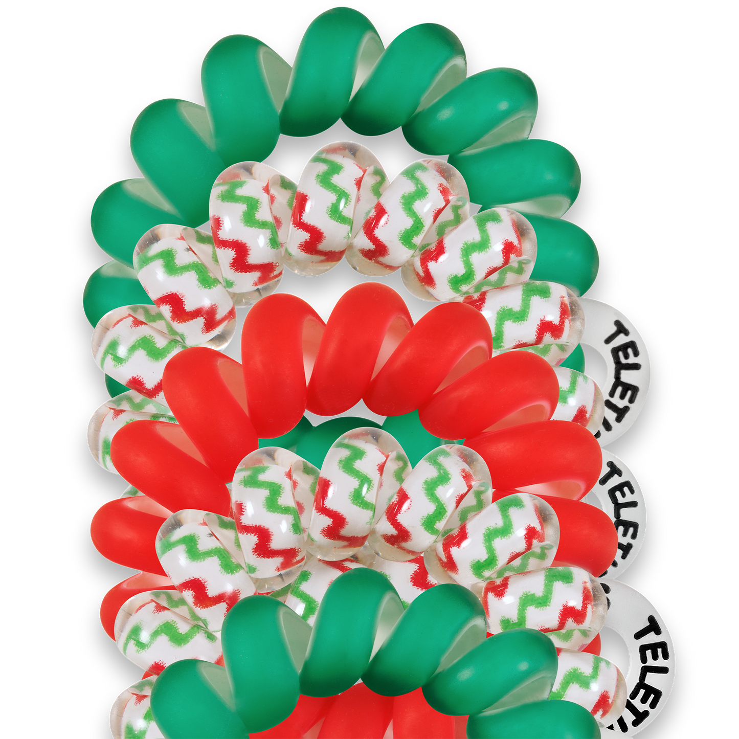 Teleties Spiral Hair Coils | Tiny | Santa Baby Hair Ties