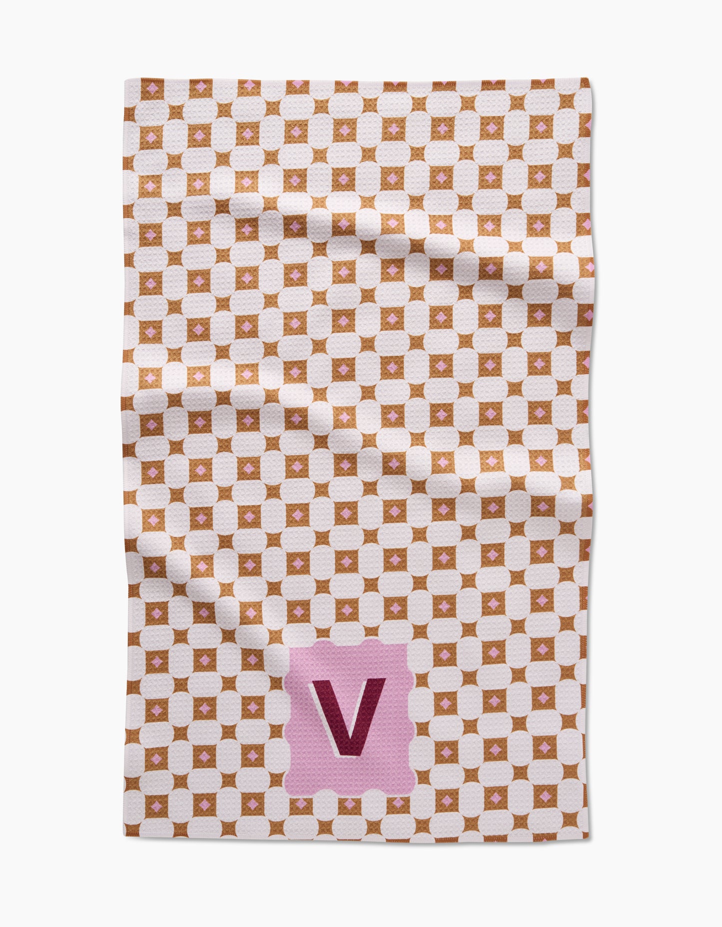 Geometry Monogram Tile Tea Towel