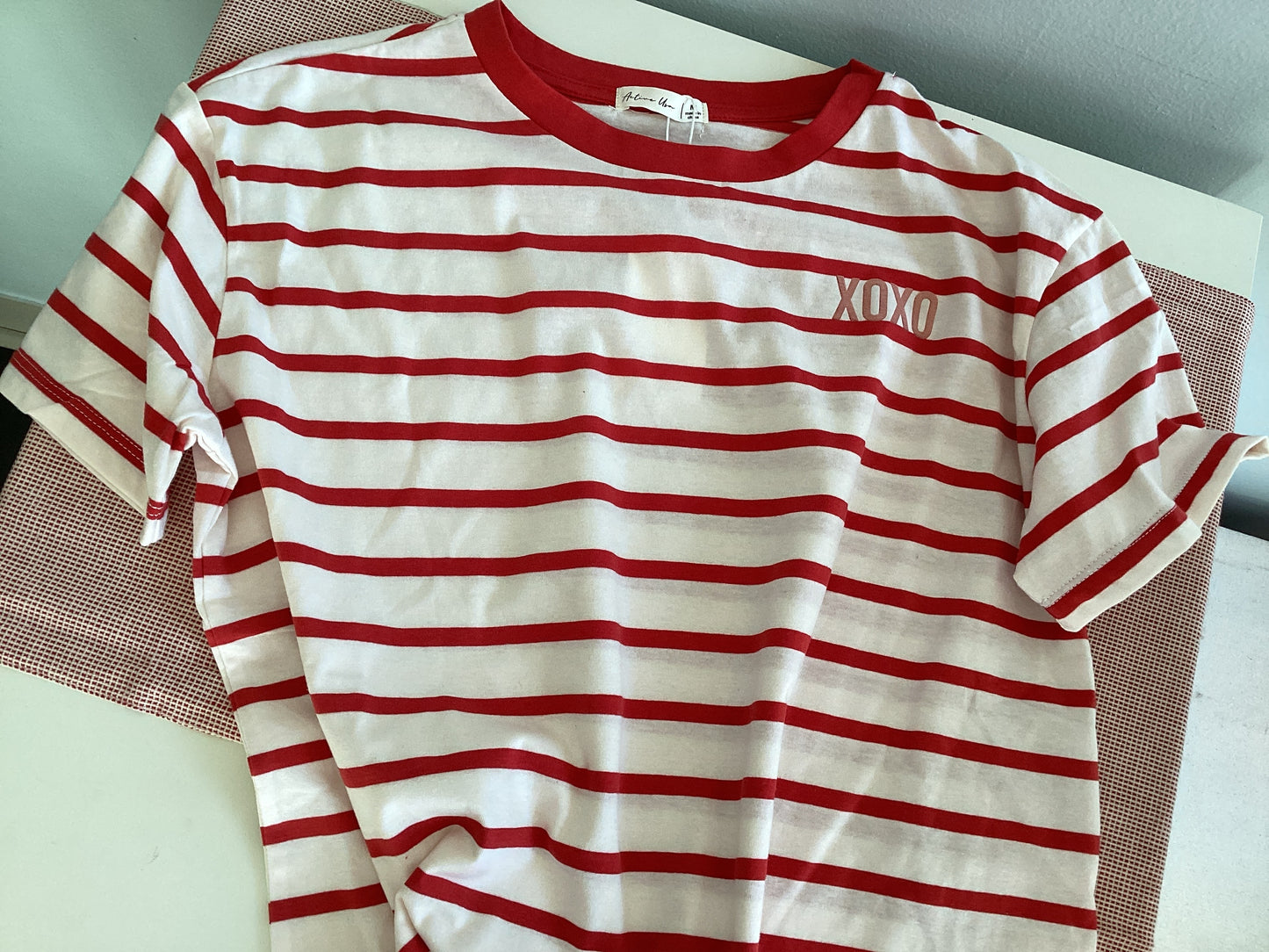 Striped XOXO shirt