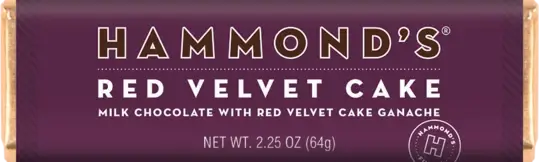 Hammond’s Red Velvet Cake Milk Chocolate Candy Bar
