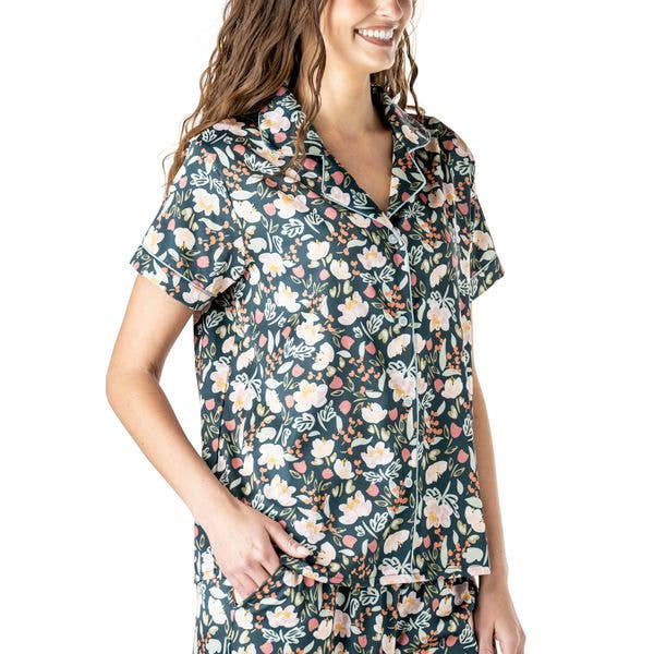 Hello Mello Satin Pajama Top