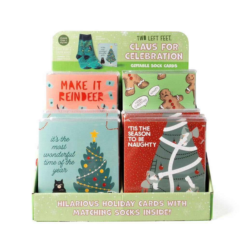 Two Left Feet Holiday Giftable Sock Cards