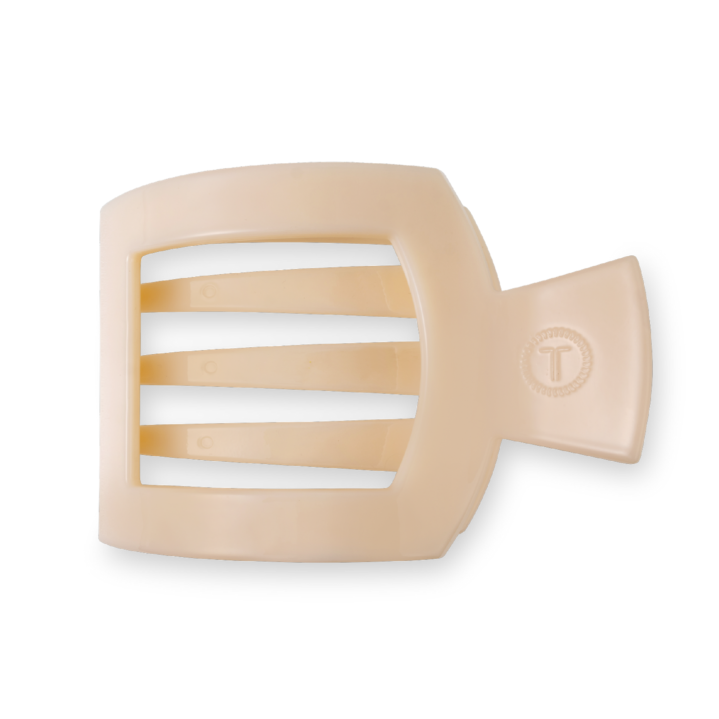 Teleties Square Flat Hair Clip | Large | Almond Beige