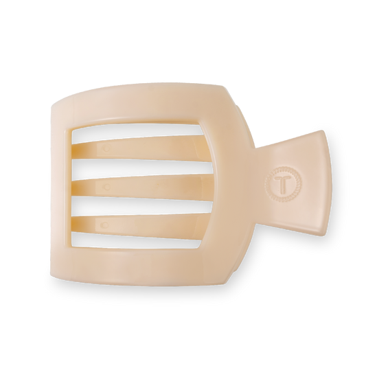 Teleties Square Flat Hair Clip | Large | Almond Beige