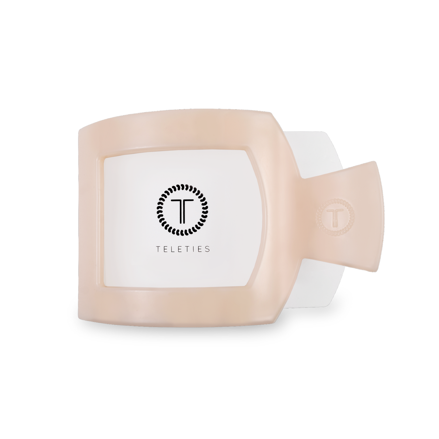 Teleties Square Flat Hair Clip | Medium | Almond Beige
