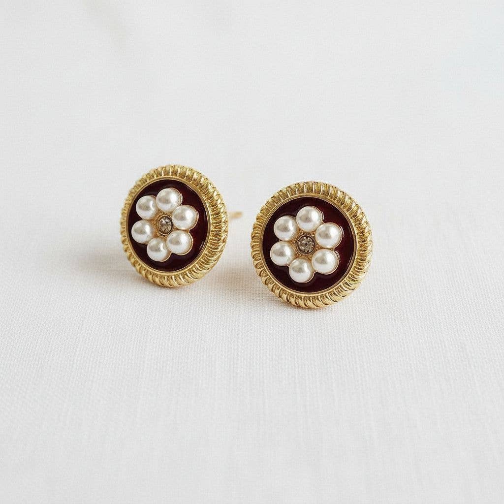 Chic Vintage Floral Drop Earrings