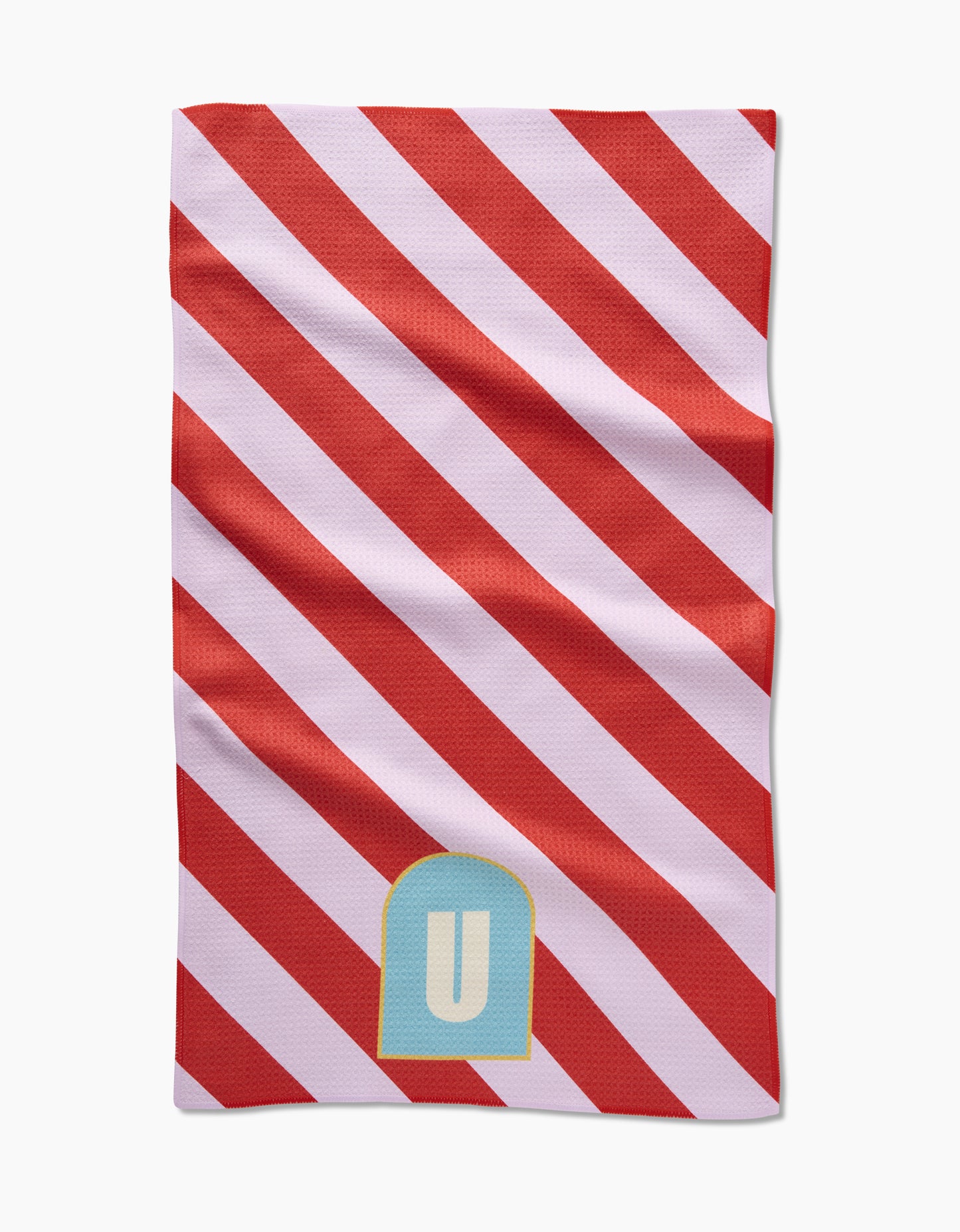 Geometry Monogram Stripe Tea Towel