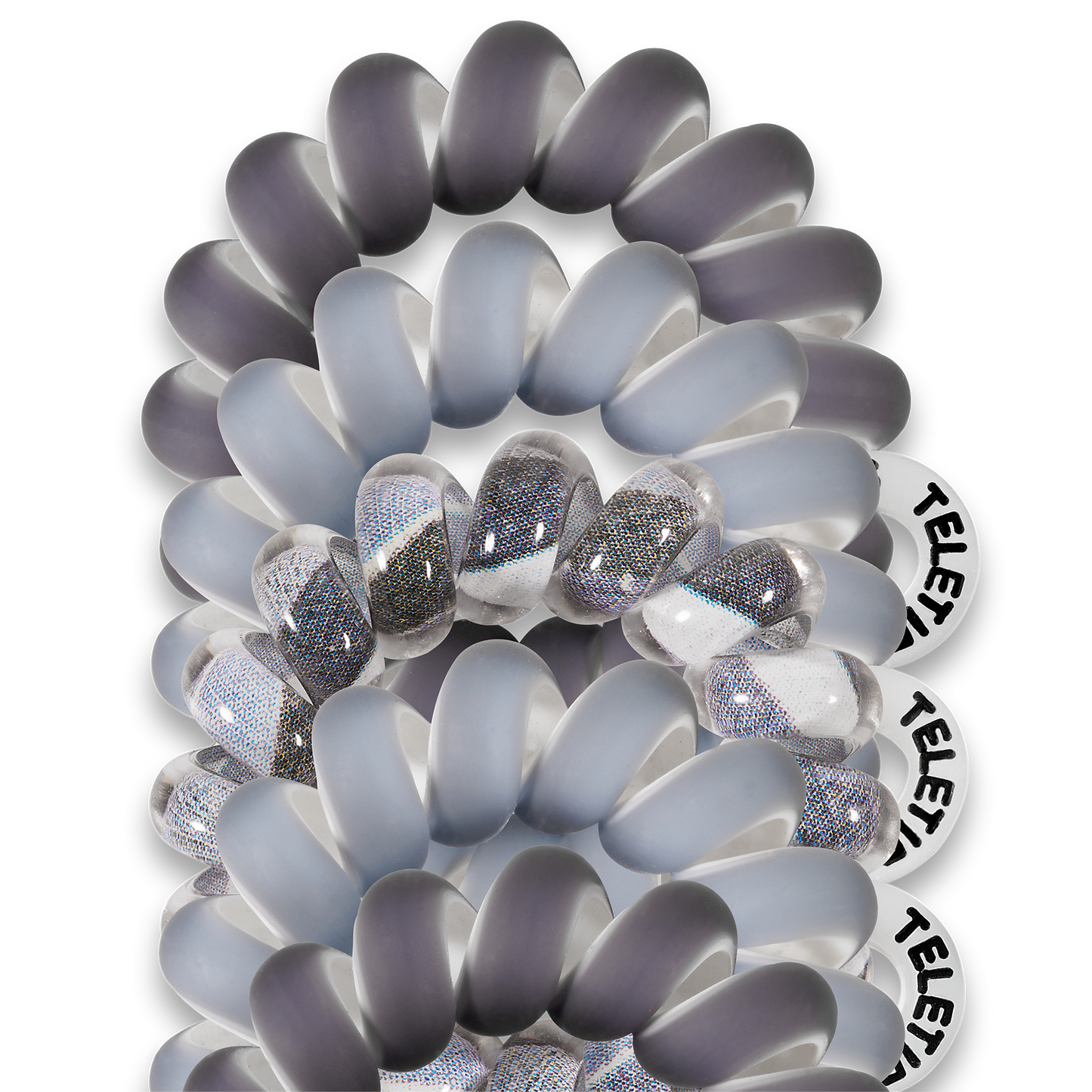 Teleties Spiral Hair Coils | Tiny | Midnight Rain Magic Hair Ties