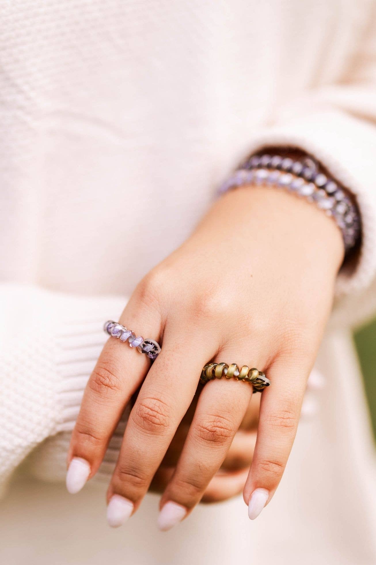 Teleties Spiral Hair Coils | Tiny | Midnight Rain Magic Hair Ties