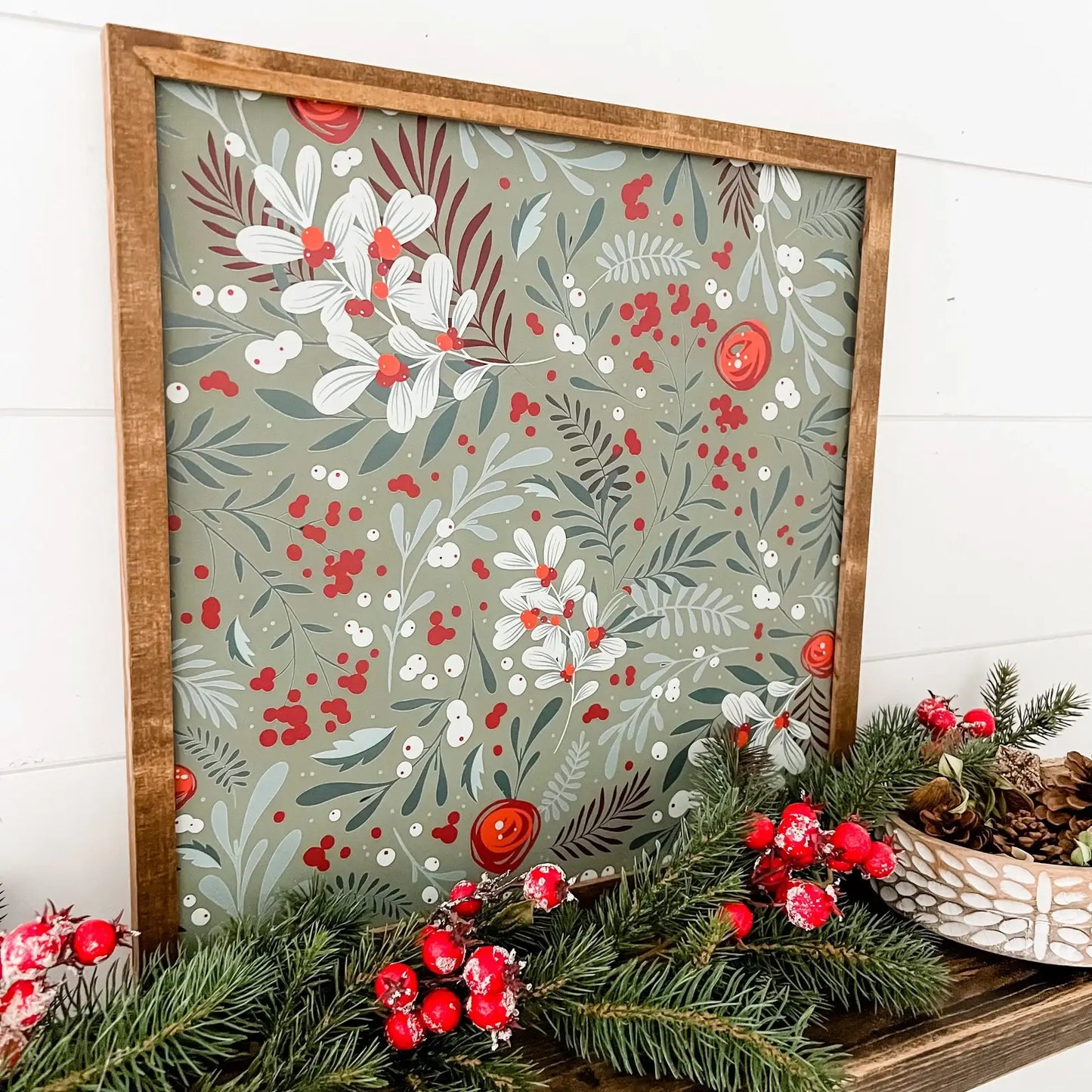 Christmas Winter Berry Layering Sign