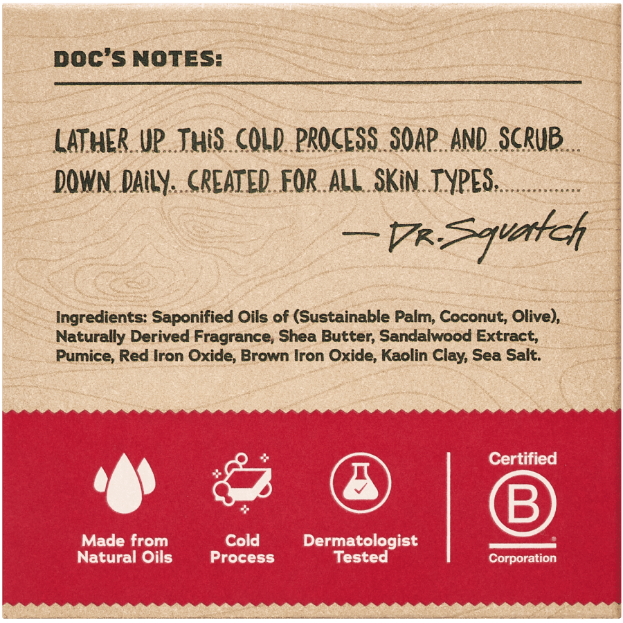 Dr. Squatch Sandalwood Summit Bar Soap
