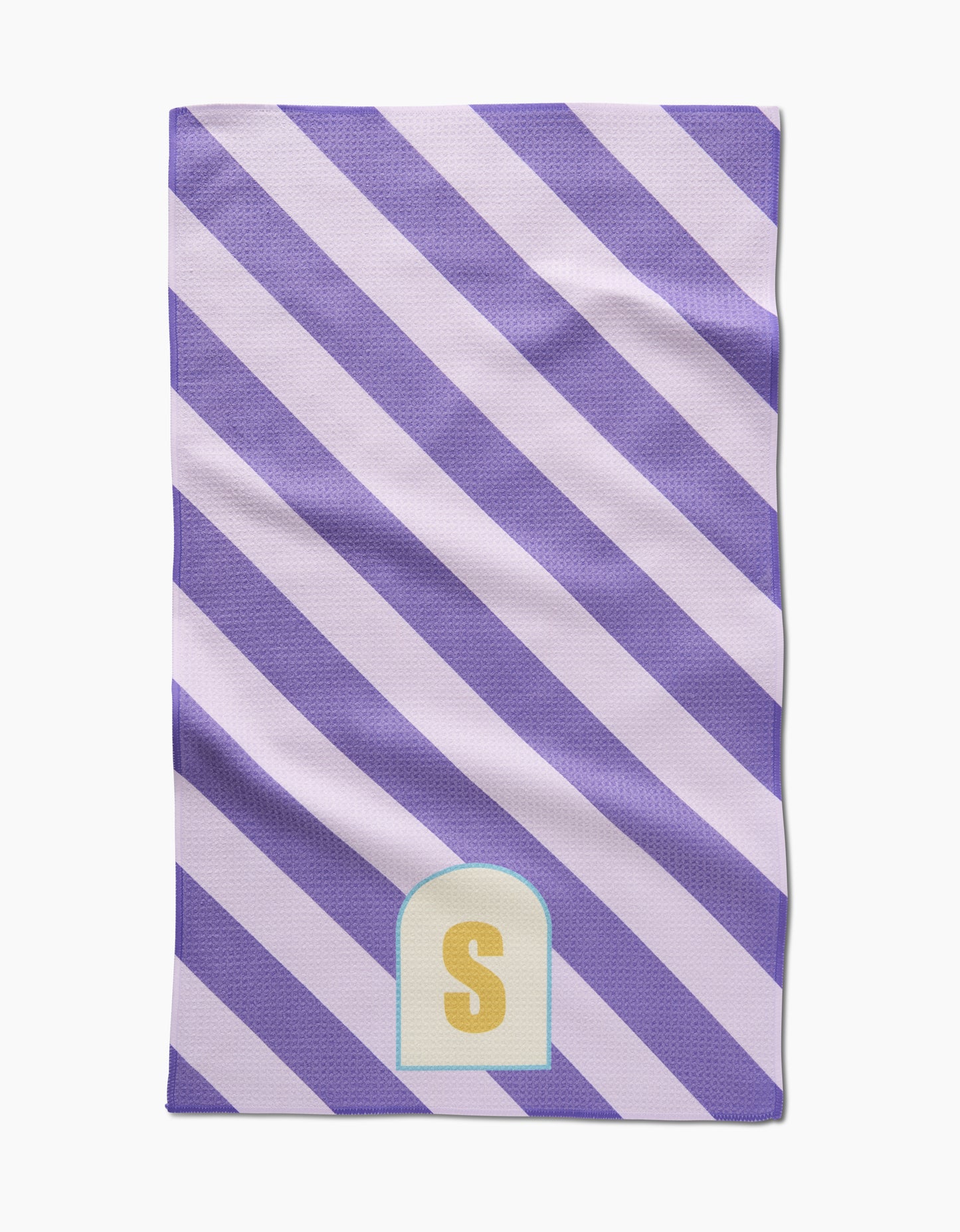 Geometry Monogram Stripe Tea Towel