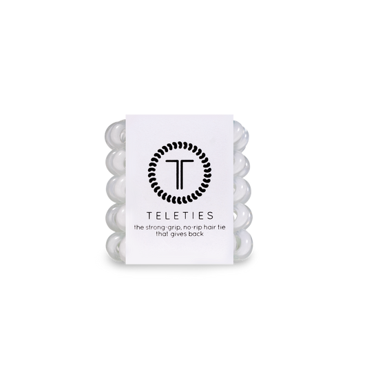 Teleties Spiral Hair Coils | Tiny | Coconut White Hair Ties