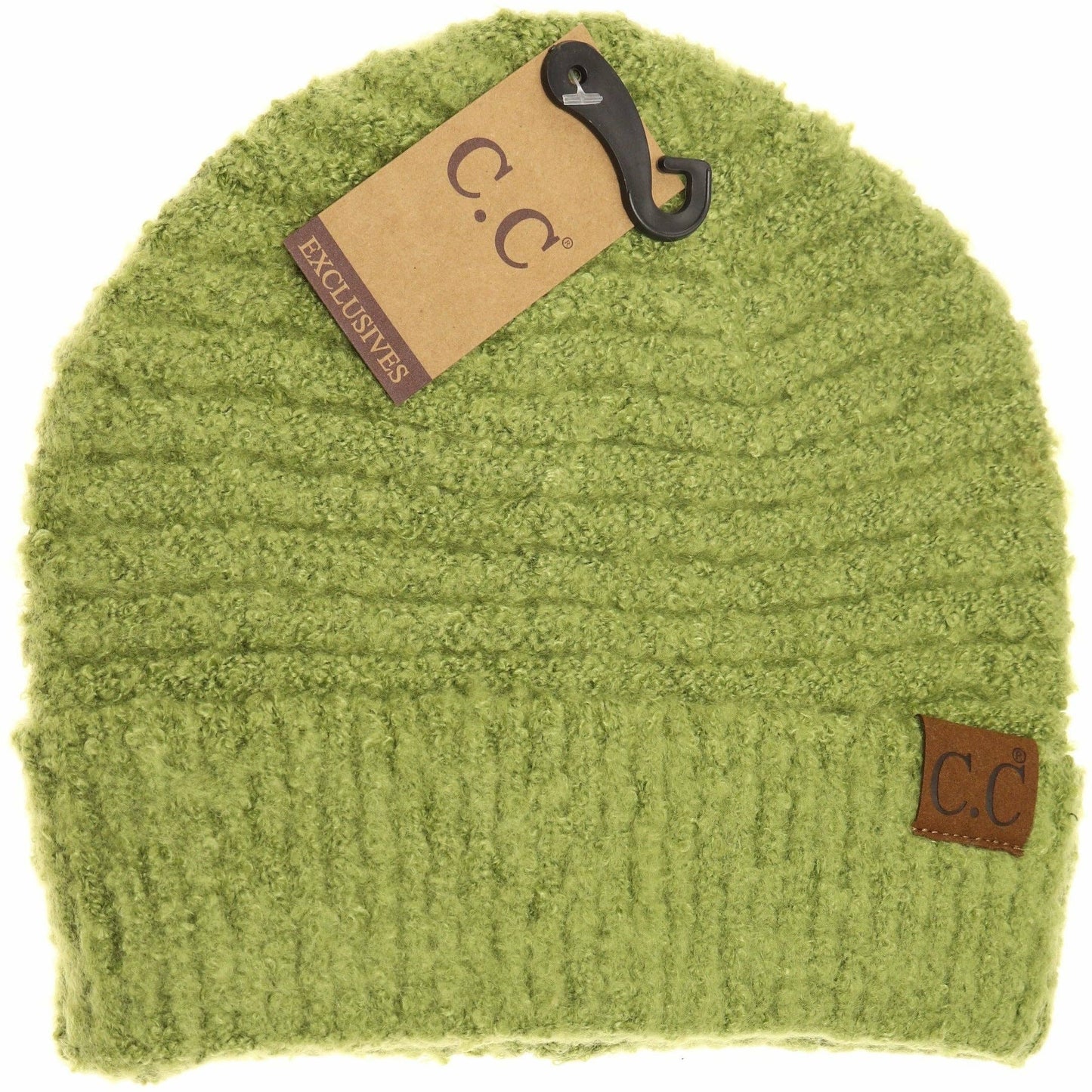 CC Beanie Solid Boucle Knit Cuff