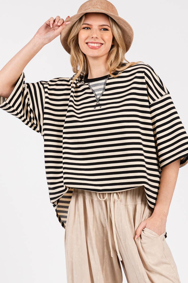Striped Oversized Top