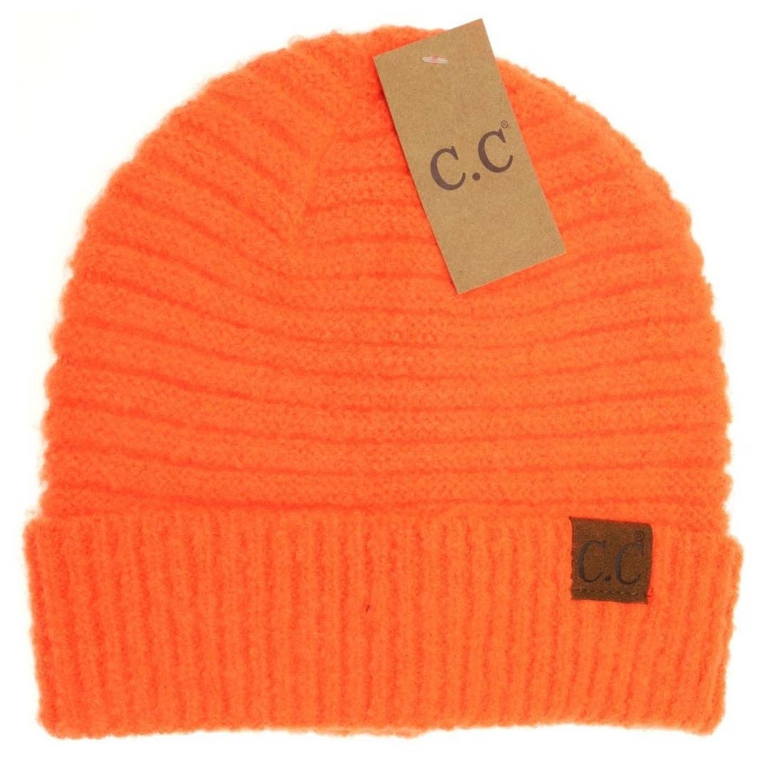 CC Beanie Solid Boucle Knit Cuff