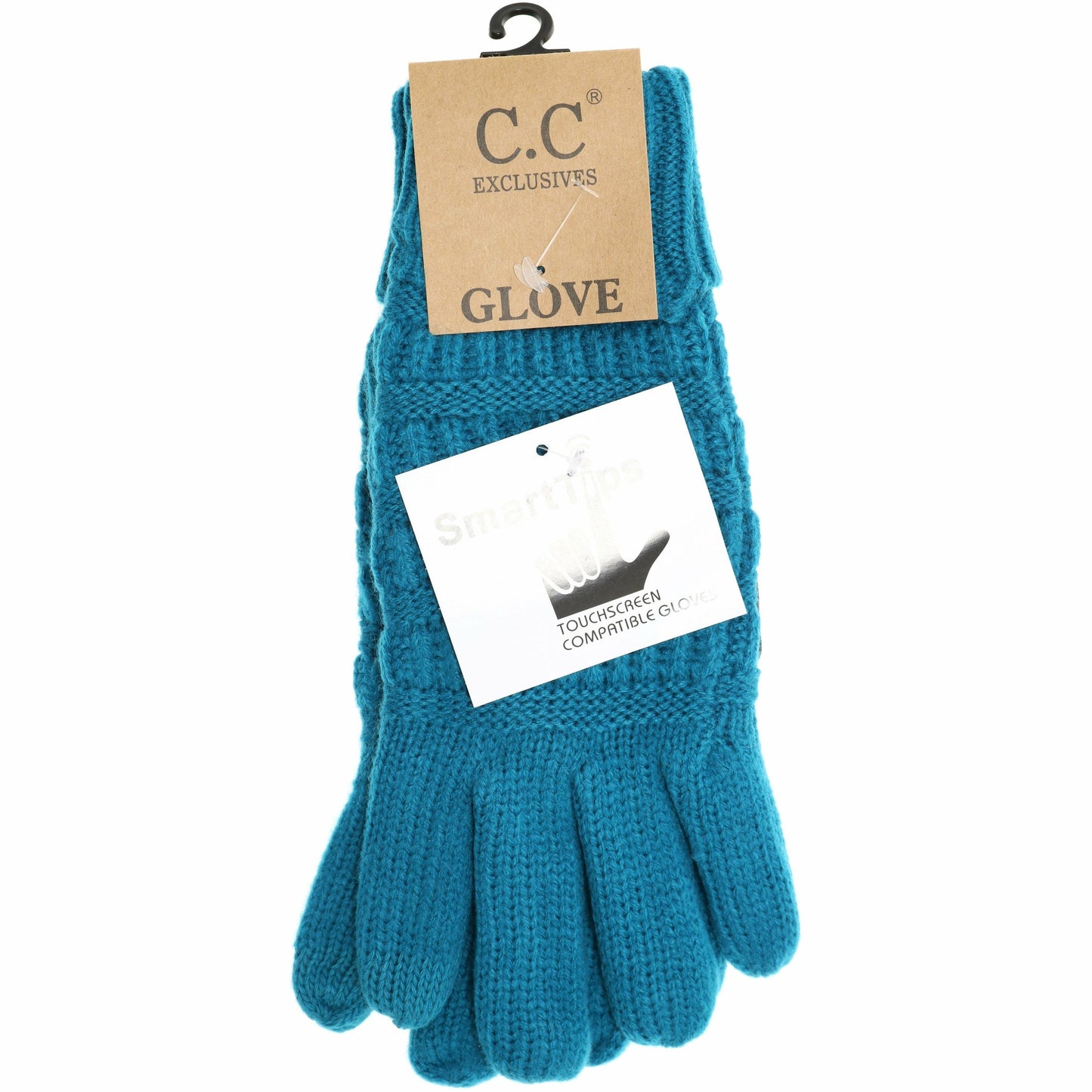 Women's Knit CC Gloves with Fuzzy Lining