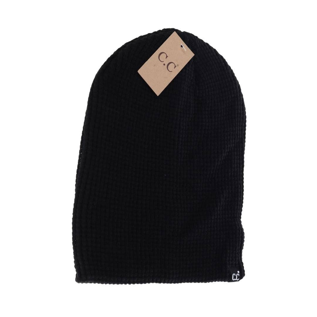 CC Beanie Unisex Waffle Knit Cuffed/Slouchy Beanie