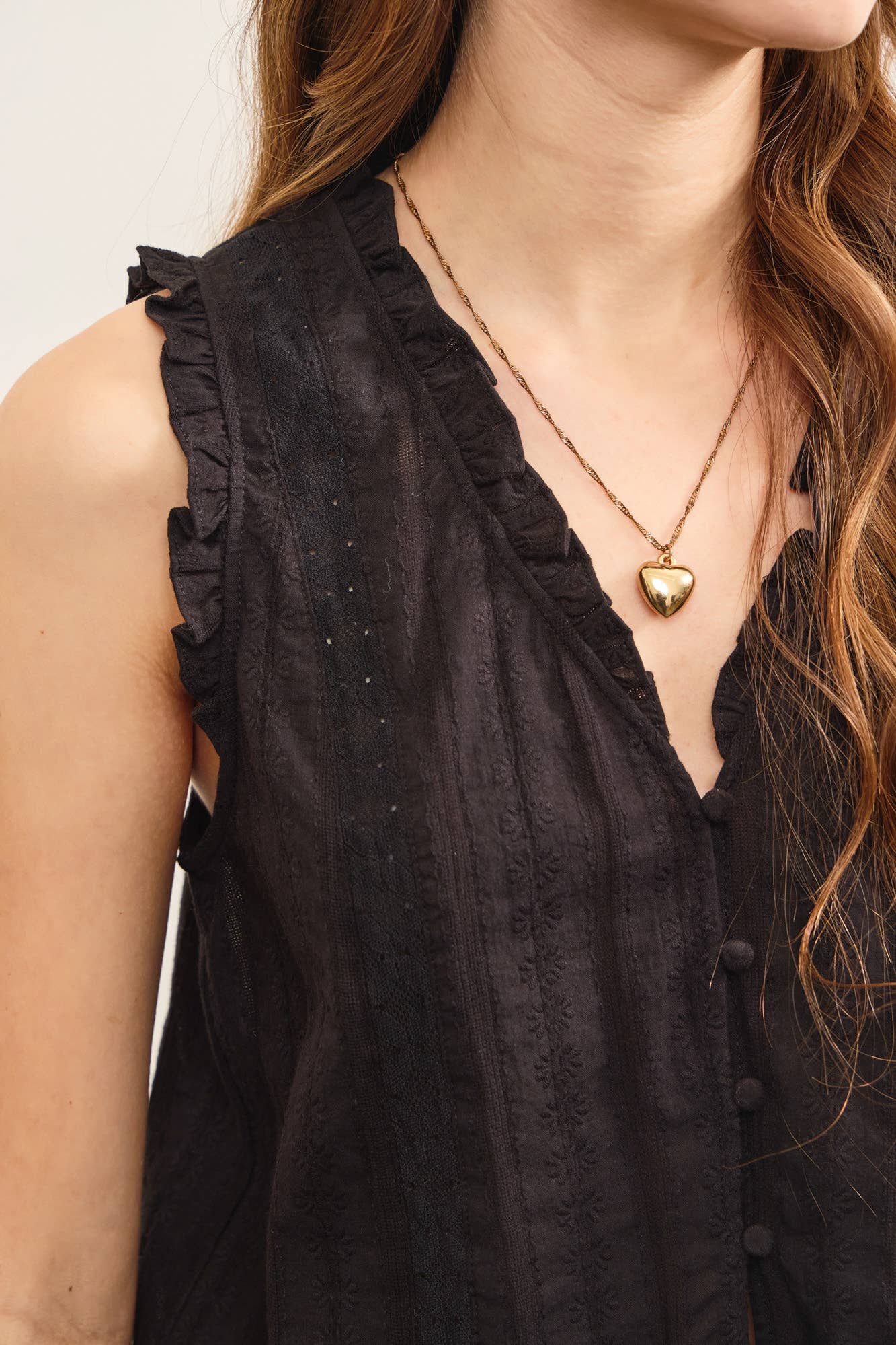 Ruffled V Neck Top