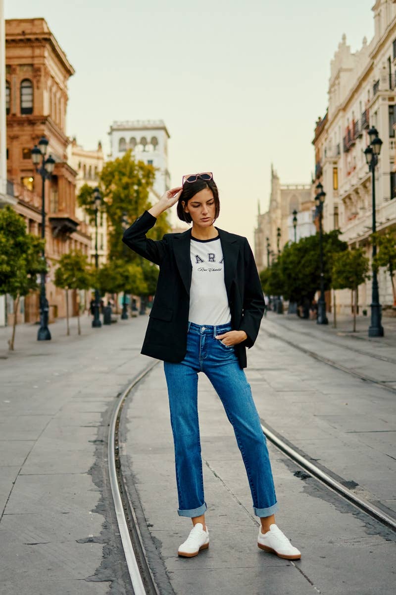 High Rise True Straight Jean Dark Wash
