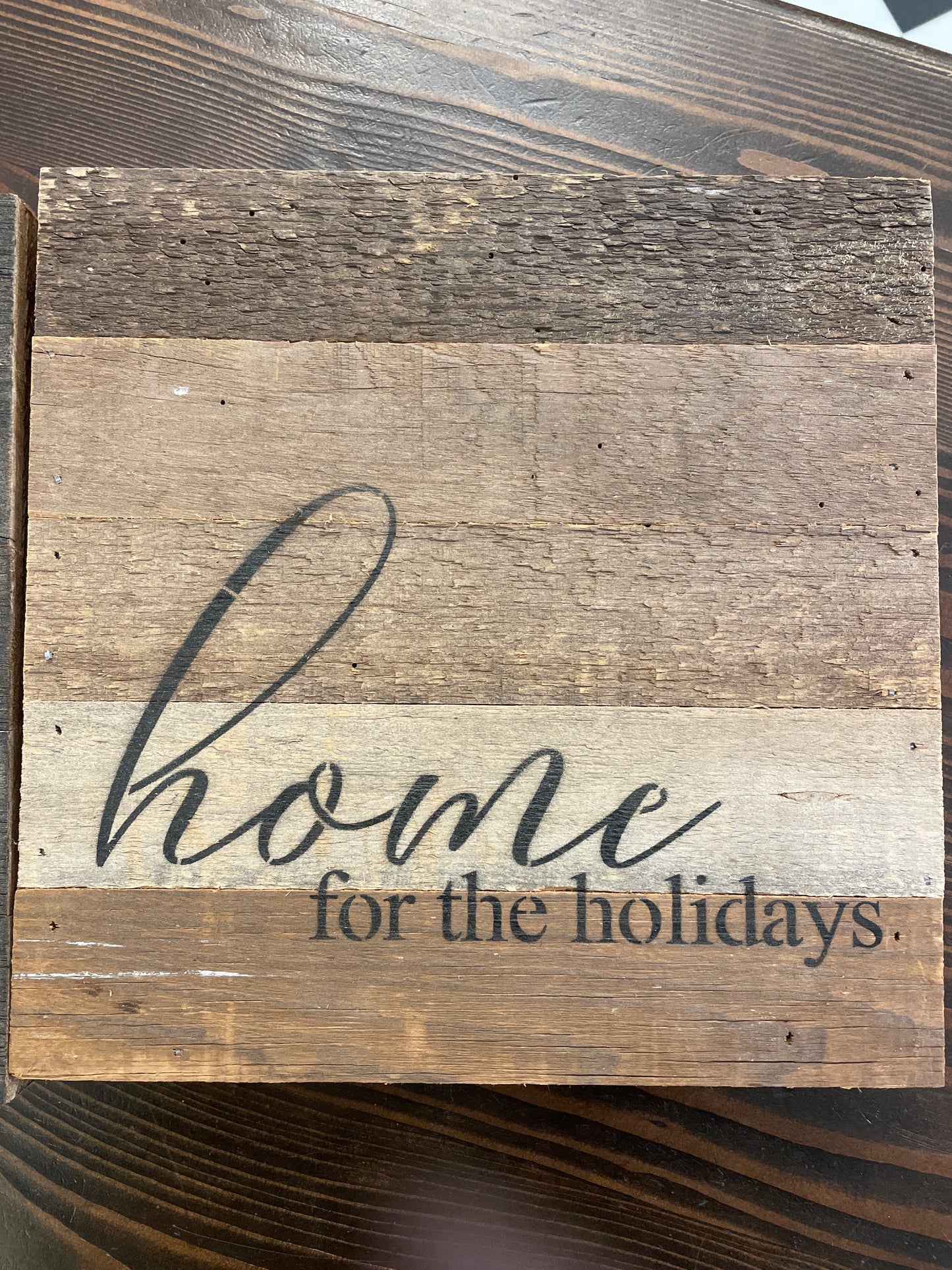 Home for the Holidays sign