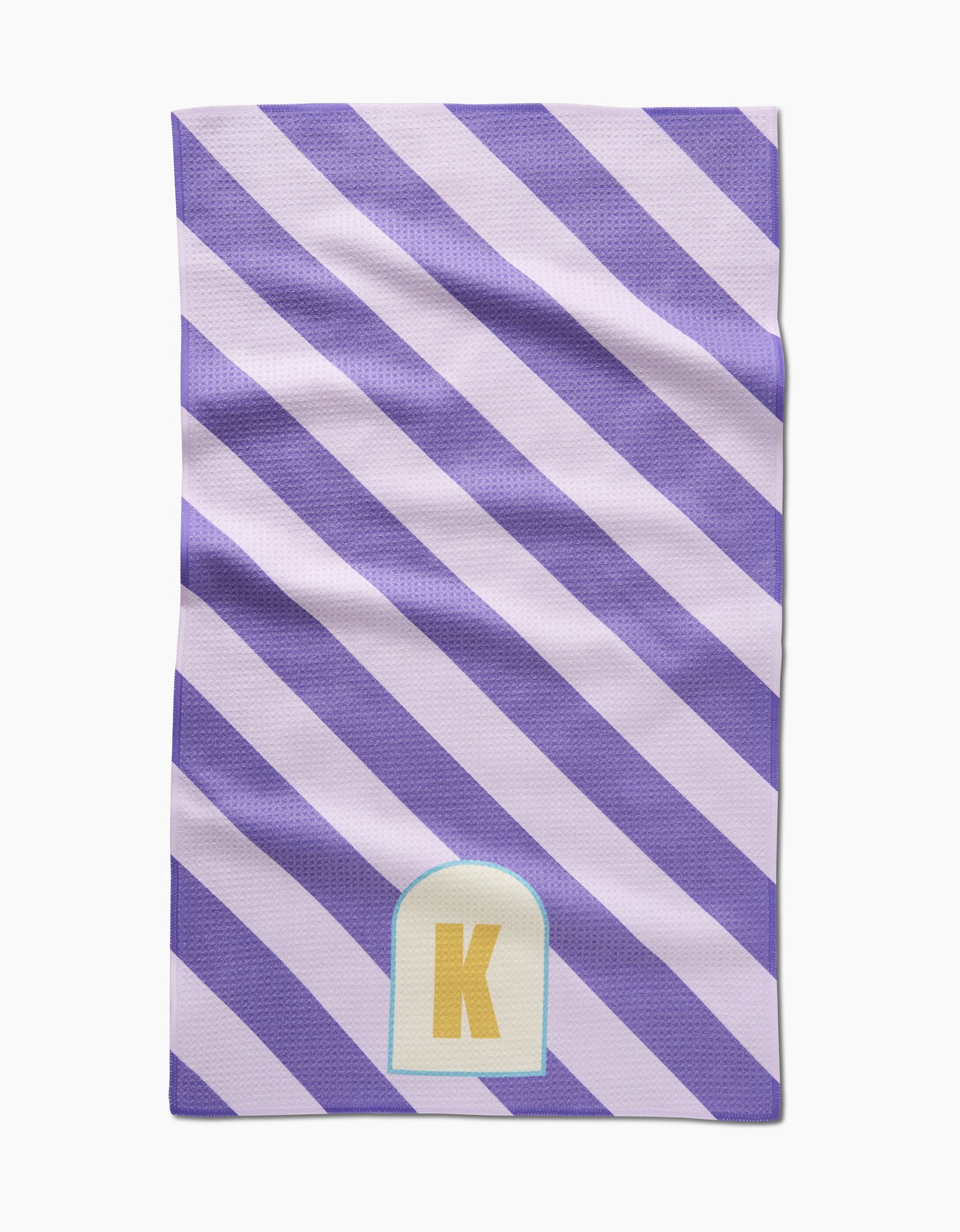 Geometry Monogram Stripe Tea Towel