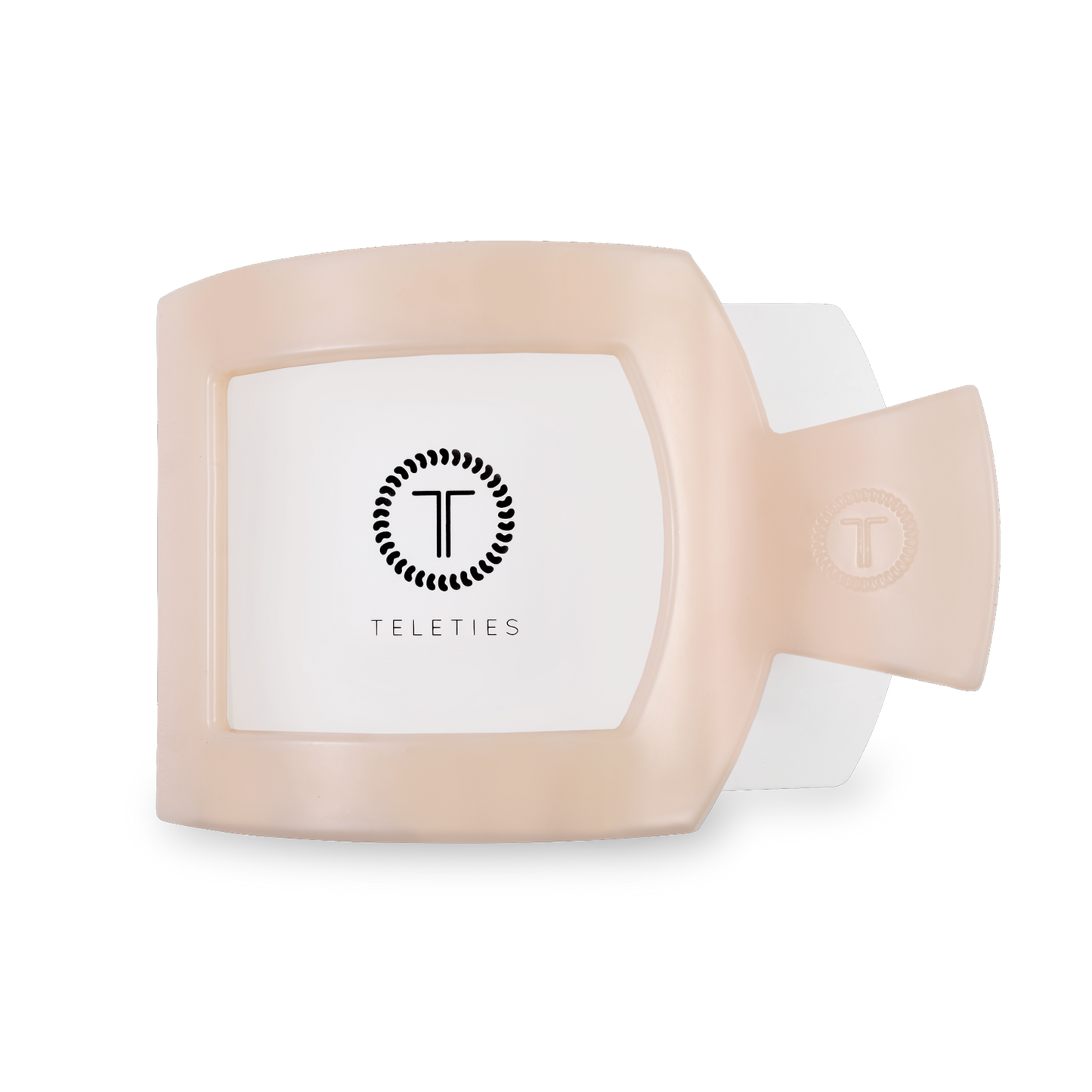 Teleties Square Flat Hair Clip | Large | Almond Beige