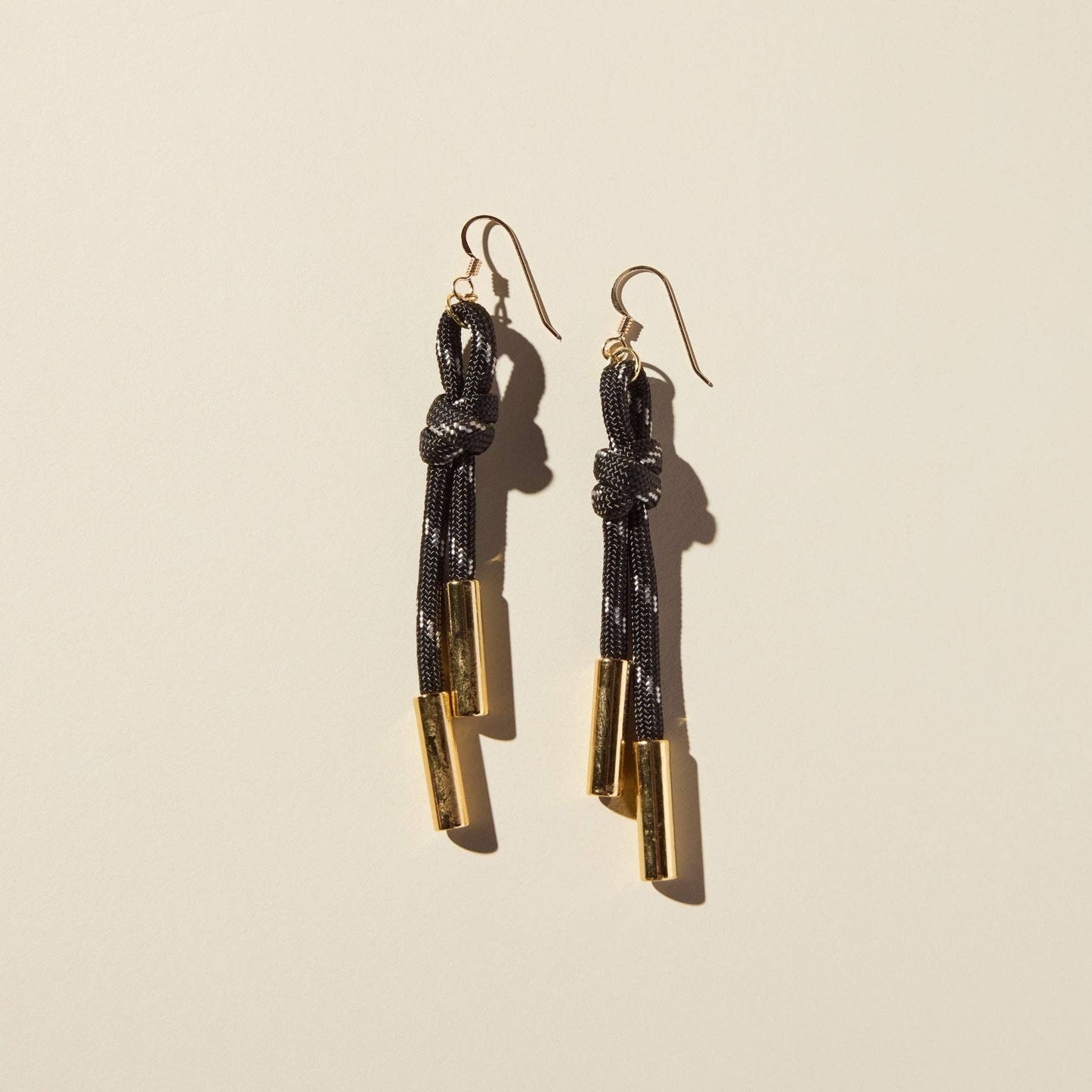 Nickel & Suede Black Denver Cord Earring