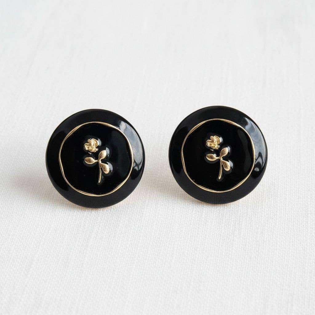 Geometric Rose-Inspired Drop Earrings