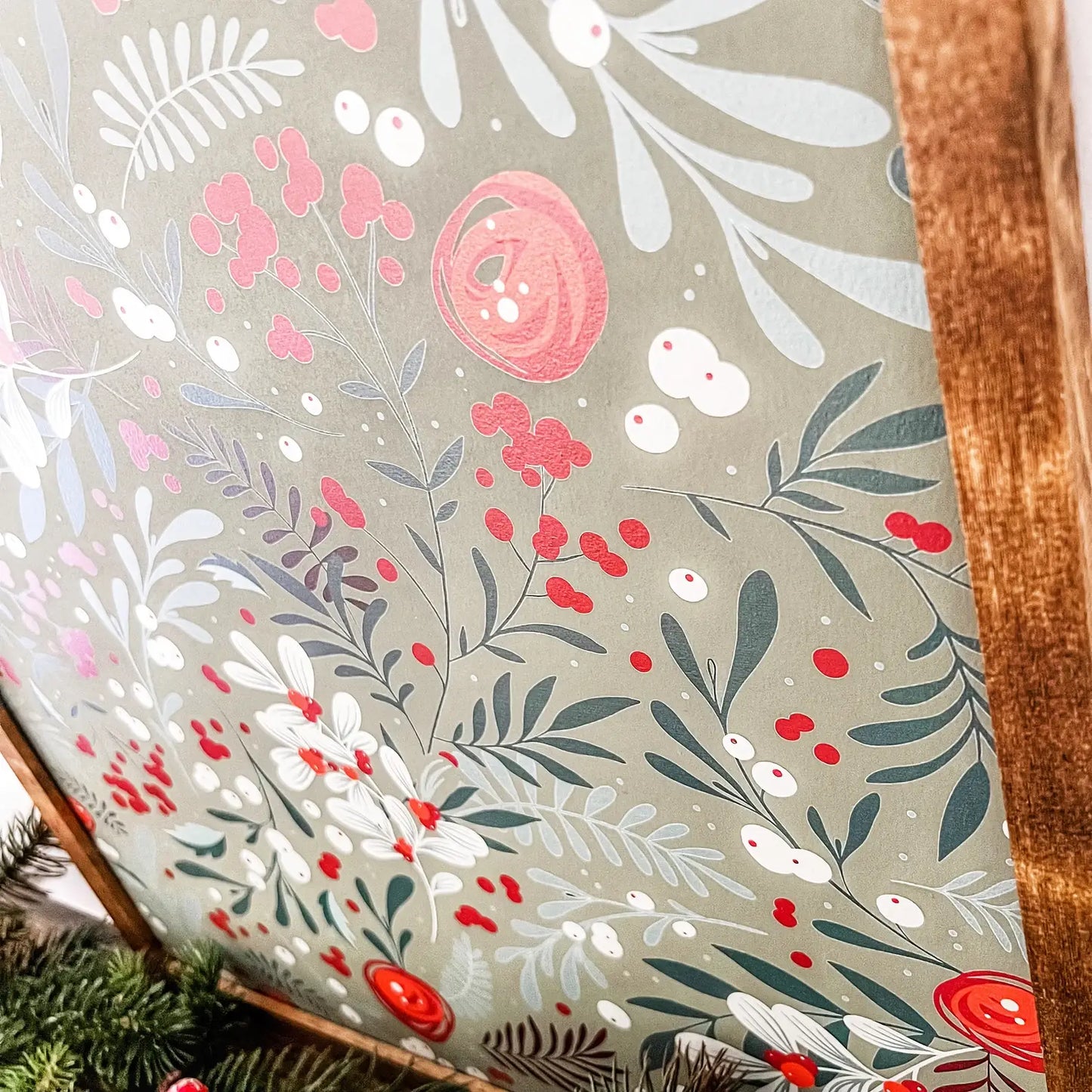 Christmas Winter Berry Layering Sign