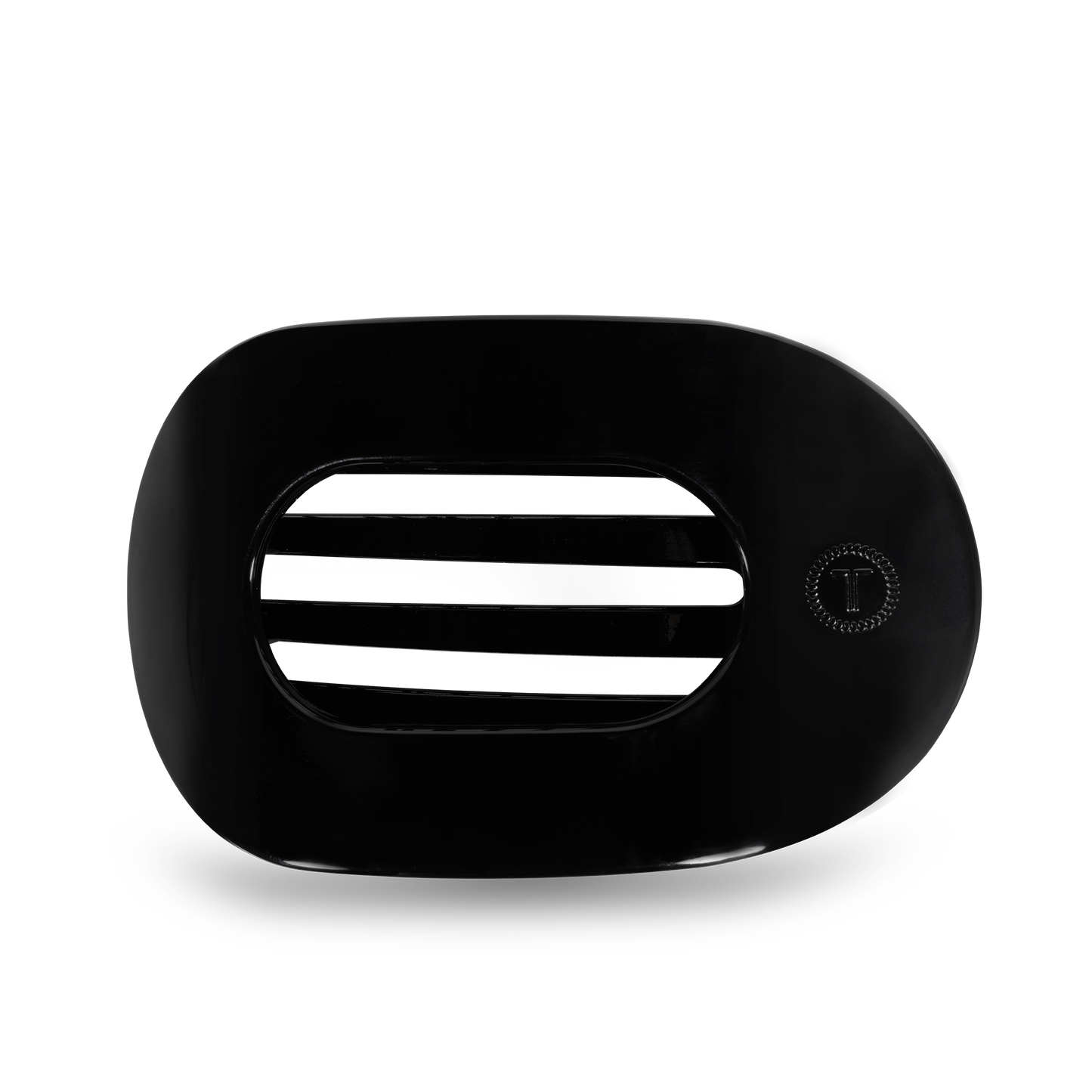 Teleties Round Flat Hair Clip | Large | Jet Black