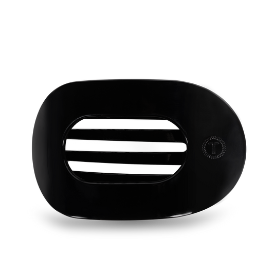 Teleties Round Flat Hair Clip | Large | Jet Black