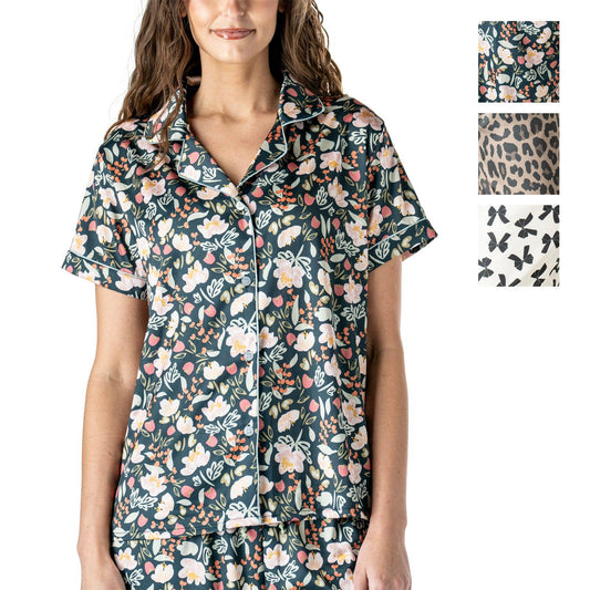 Hello Mello Satin Pajama Top