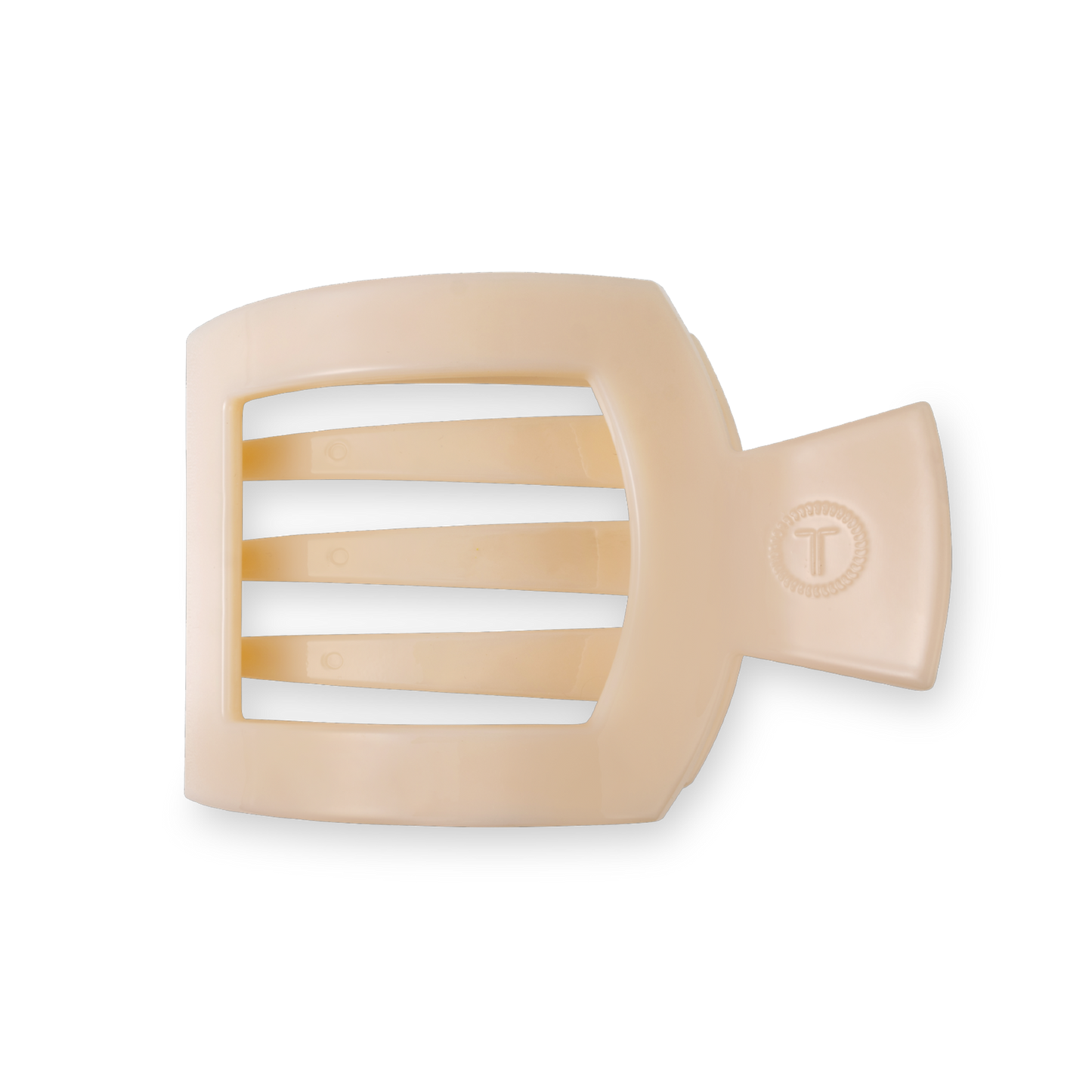 Teleties Square Flat Hair Clip | Medium | Almond Beige