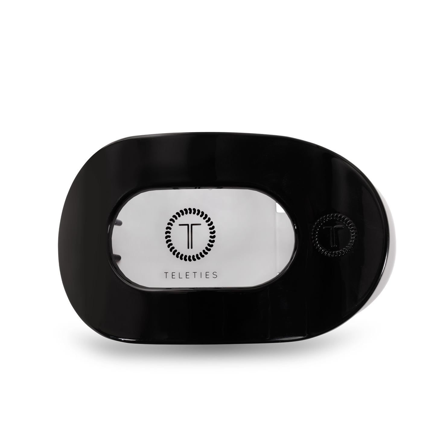 Teleties Round Flat Hair Clip | Large | Jet Black