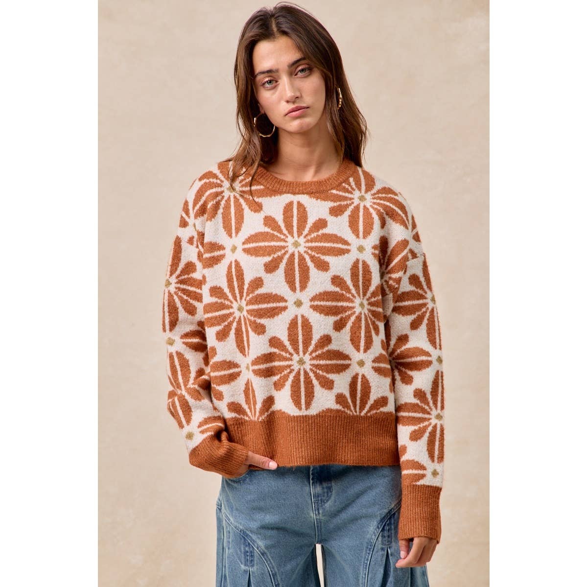 Flower Pattern Sweater
