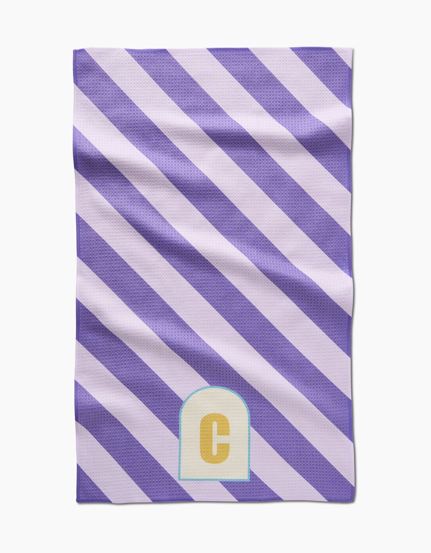 Geometry Monogram Stripe Tea Towel