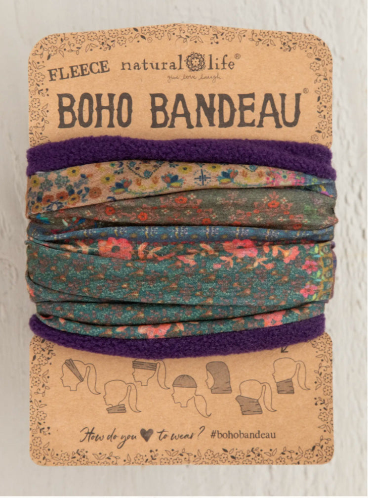 Natural Life Fleece Boho Bandeau- Vintage Patchwork