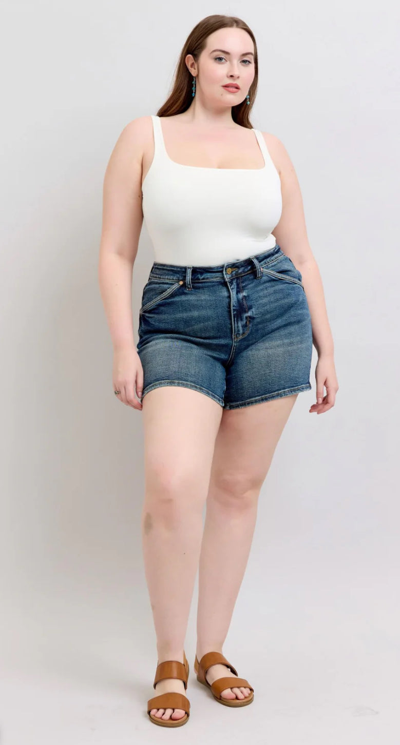 Judy Blue High Waist Shield Back Pocket Shorts