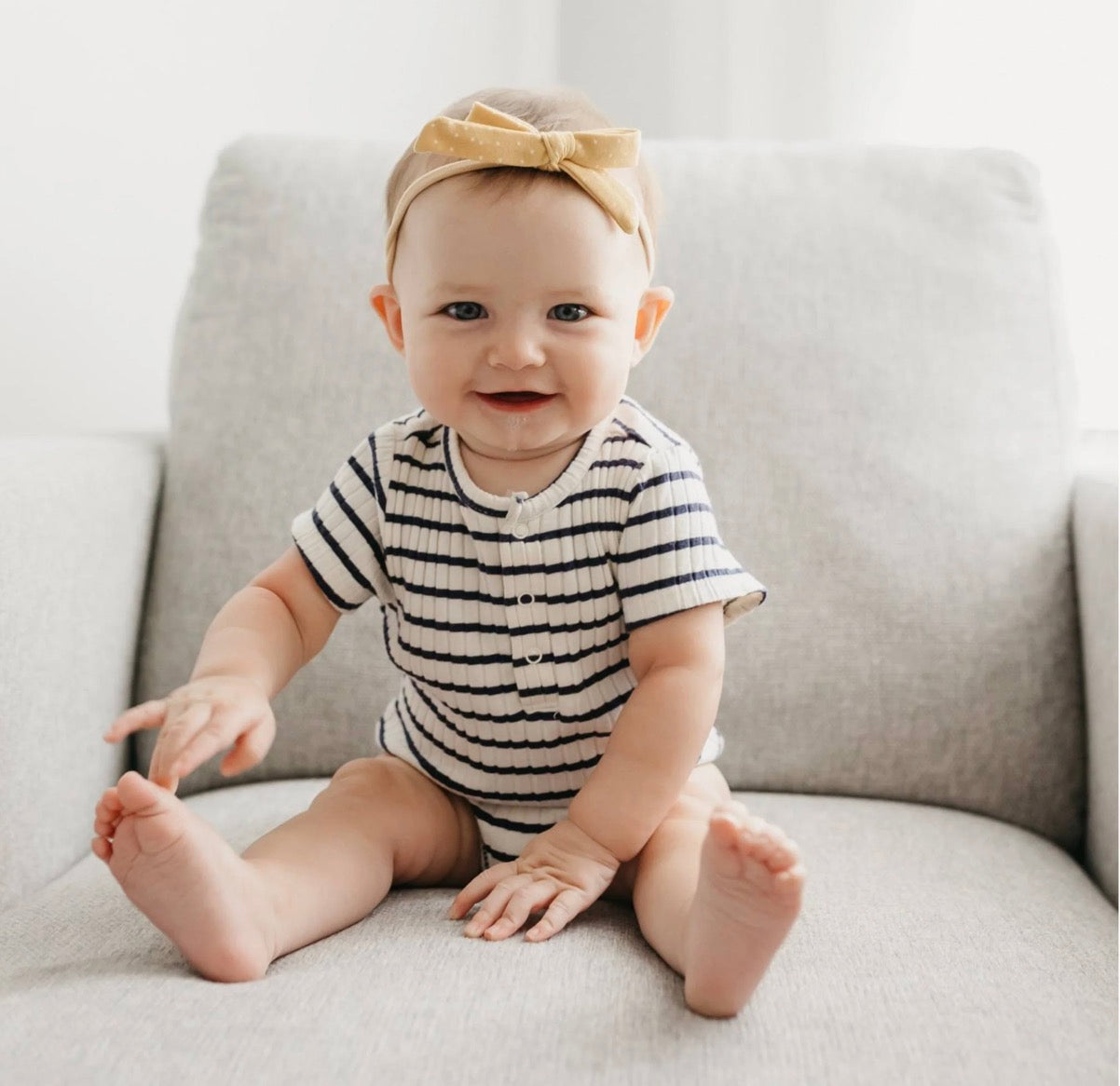Ribbon Baby Bow - Midnight