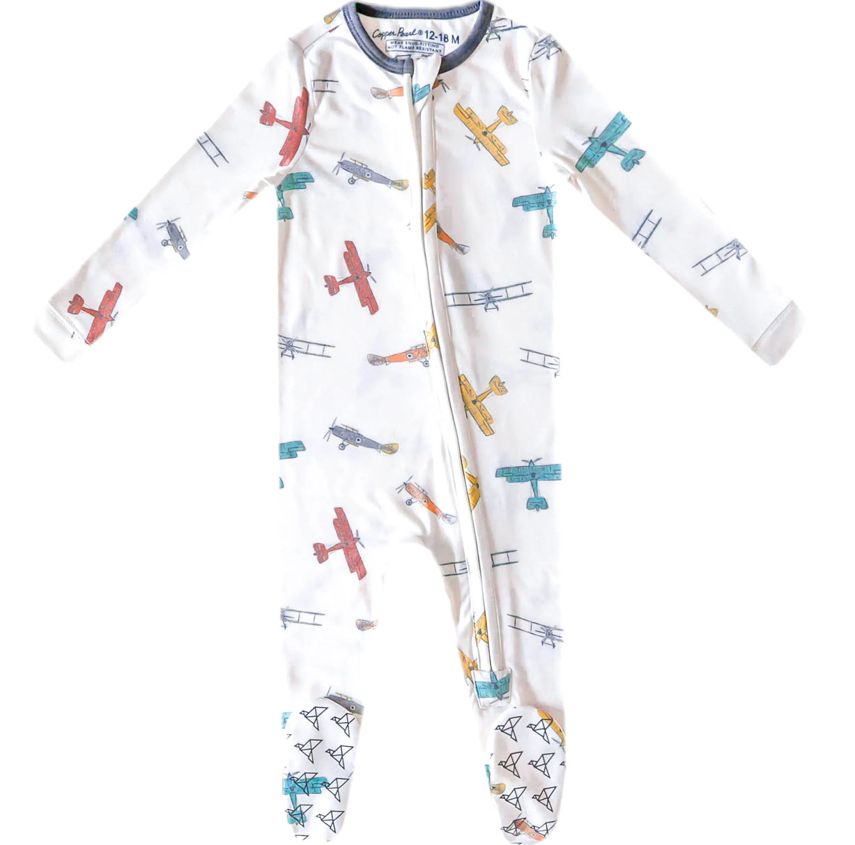 Copper Pearl Zip Up Footie 0-3 months