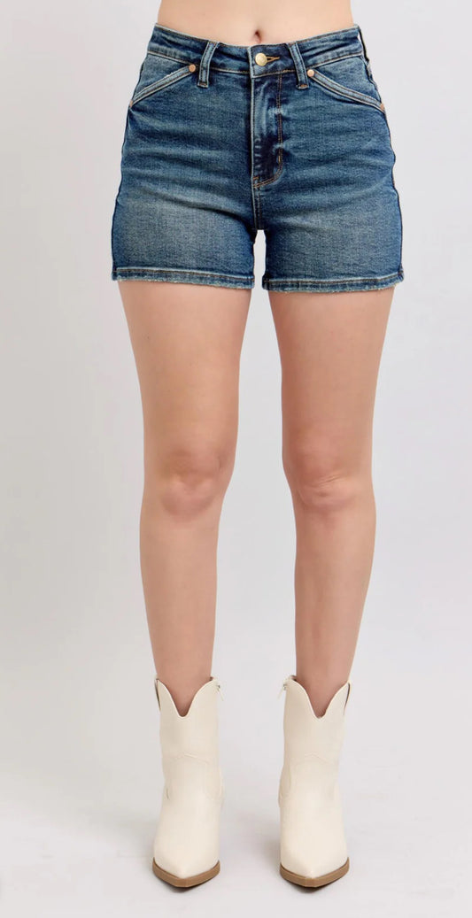 Judy Blue High Waist Shield Back Pocket Shorts