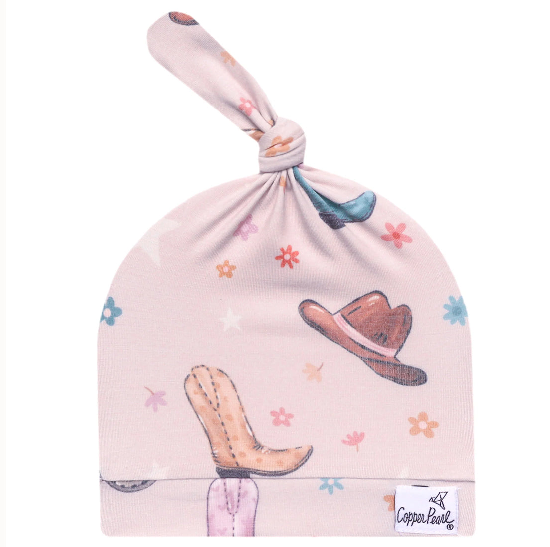 Copper Pearl Top Knot Hat