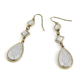 Whispers Faceted Metal Dangle Earrings
