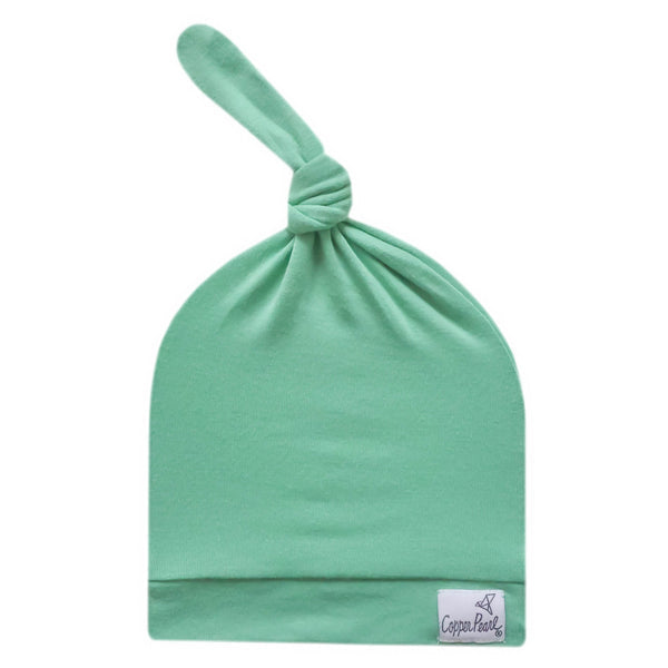 Copper Pearl Top Knot Hat