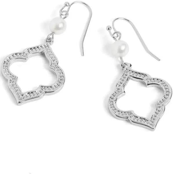 Whispers Pearl Open Shape Dangle Earring