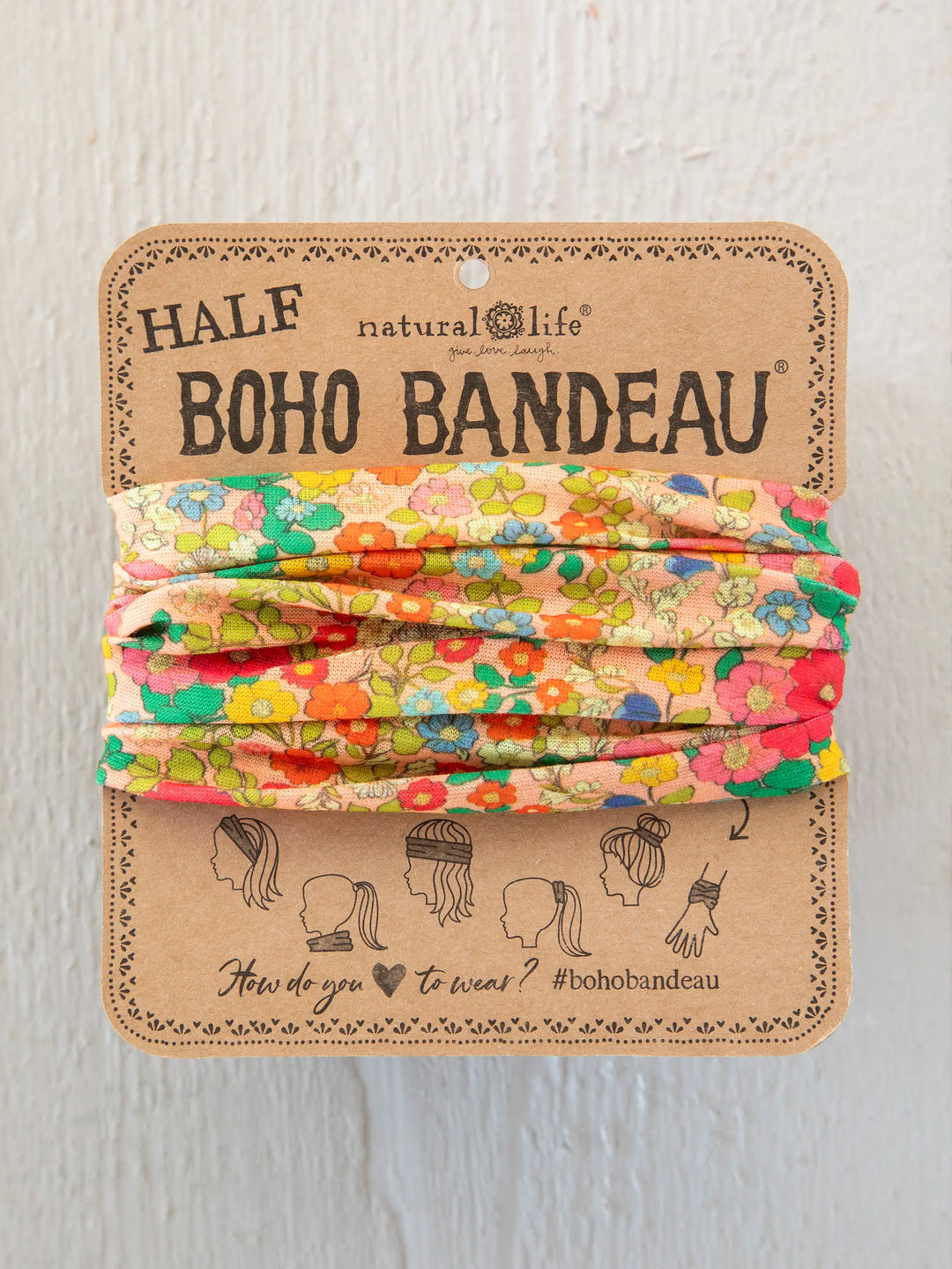 Natural Life Half Boho Bandeau-Vintage Garden Patchwork